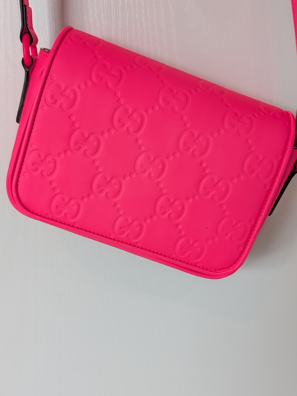 Gucci Pink Embossed GG Crossbody Bag
